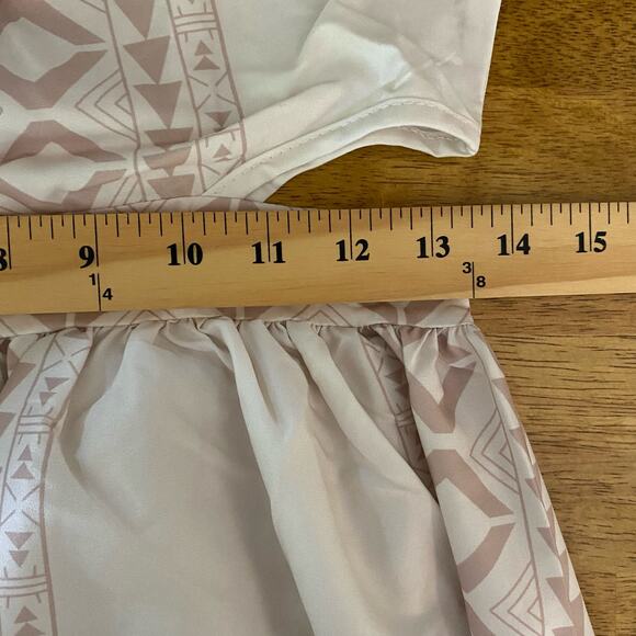 FHQ Collection Geometric High Square Neck Cut Out Maxi Dress Boho Size Small - Picture 14 of 14